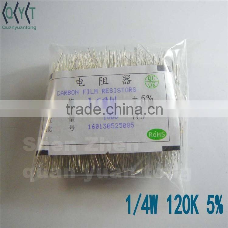 Resistors 1/4W 5% 120K NEW