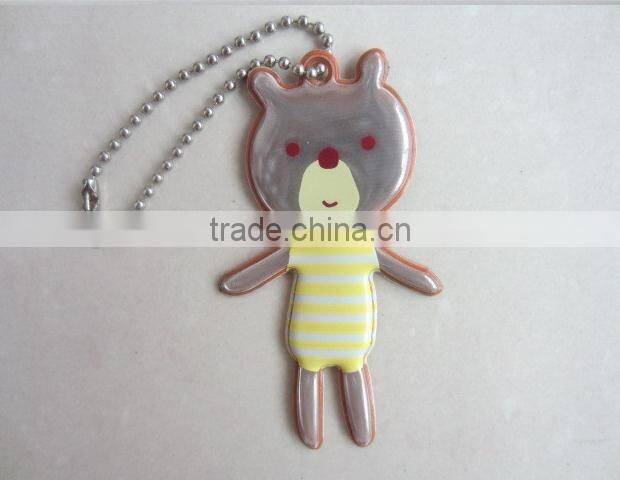 promotional gift reflective PVC keychain