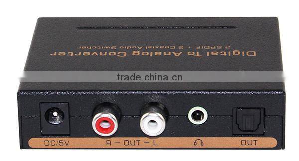 High quality Optical Fiber Switcher 4x1 Digital to analog audio converter