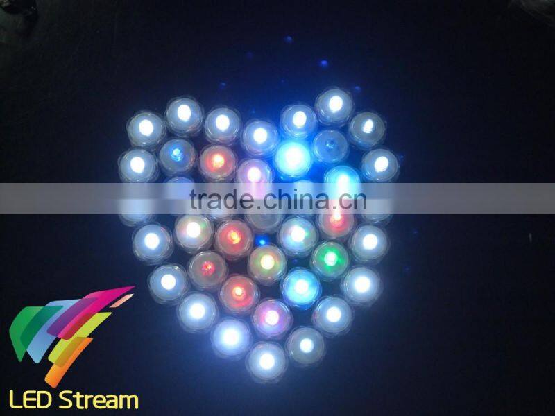 Mini Waterproof Flower Tea Light Submersible Lamp For Christmas Holiday Wedding Party Swimming Pool Cell Battery