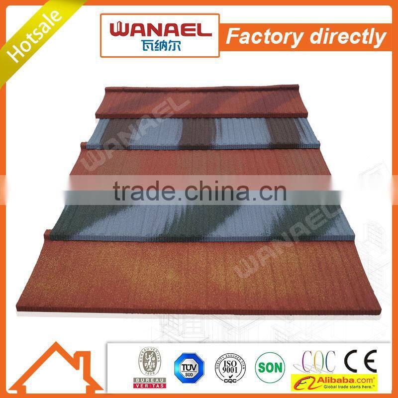 Colorful metal stone chip coated steel roof tile machine production line