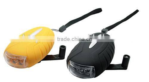 TE338 2015 TOPSOURCE High Quality Hand Press Power 3Led Dynamo Flashlight