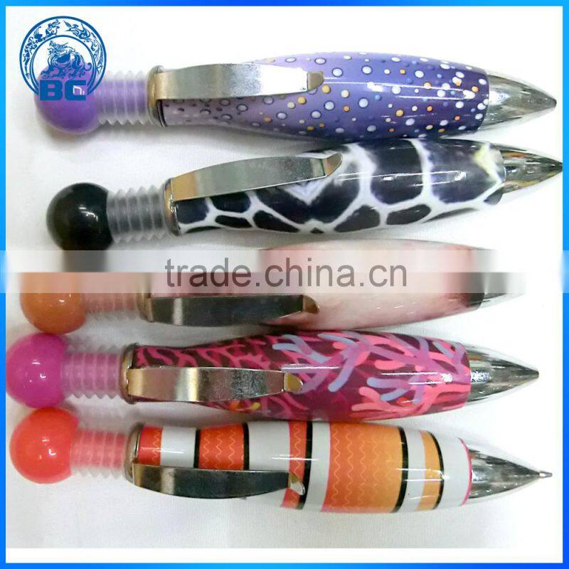 Bowling Pattern Varied Plastic Ballpoint Metal Hook