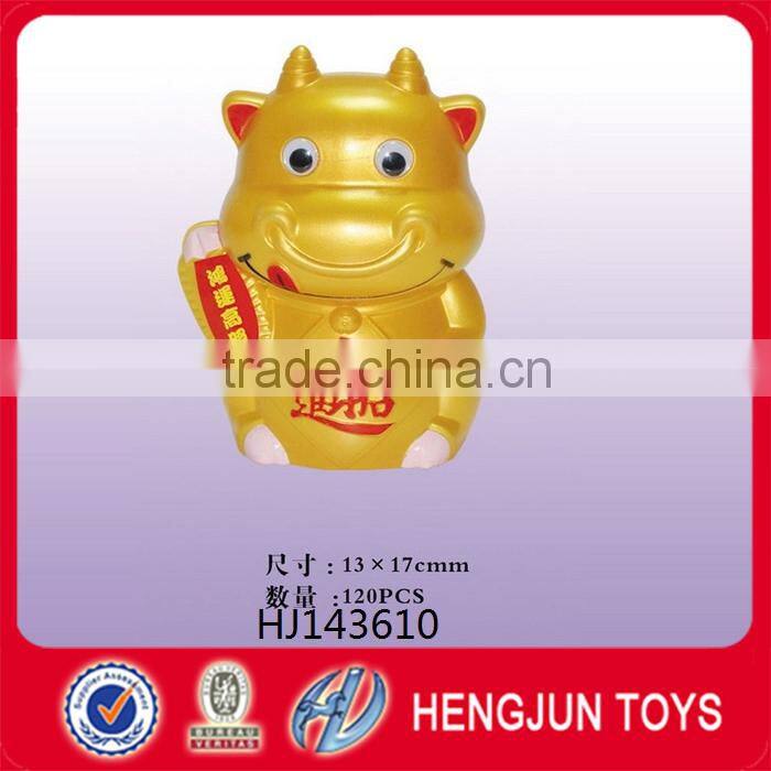 funny cartoon pink pig saving bank for plastic promotion gift EN71
