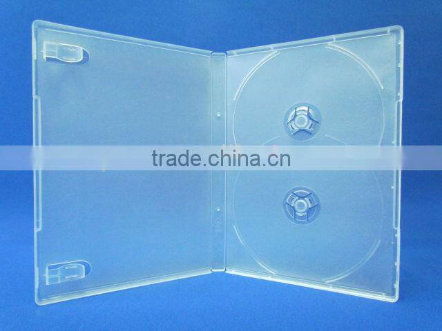 factory sale different packing! single tray and double tray 14MM DVD case