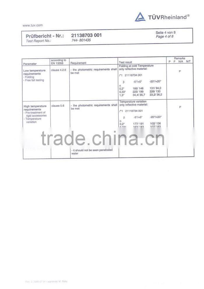 micro prismatic reflective PVC & triangular pattern reflective strap