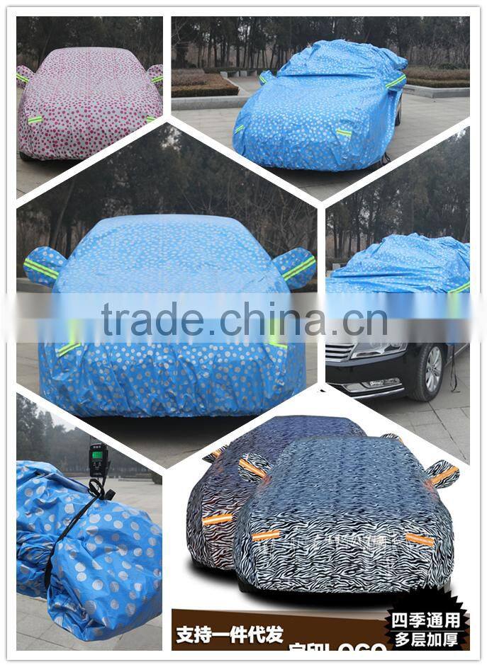 anti-sunshine aluminum film peva snow car cover/ big size car cover/anti uv peva car cover