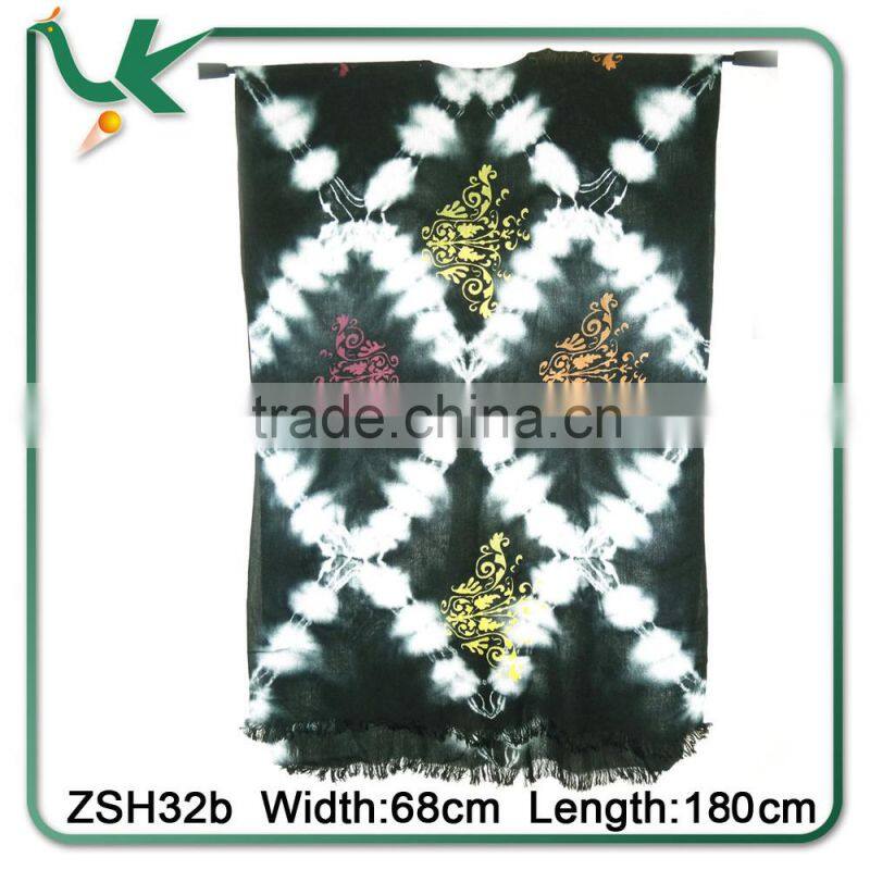 lady's long square polyester fashion scarf