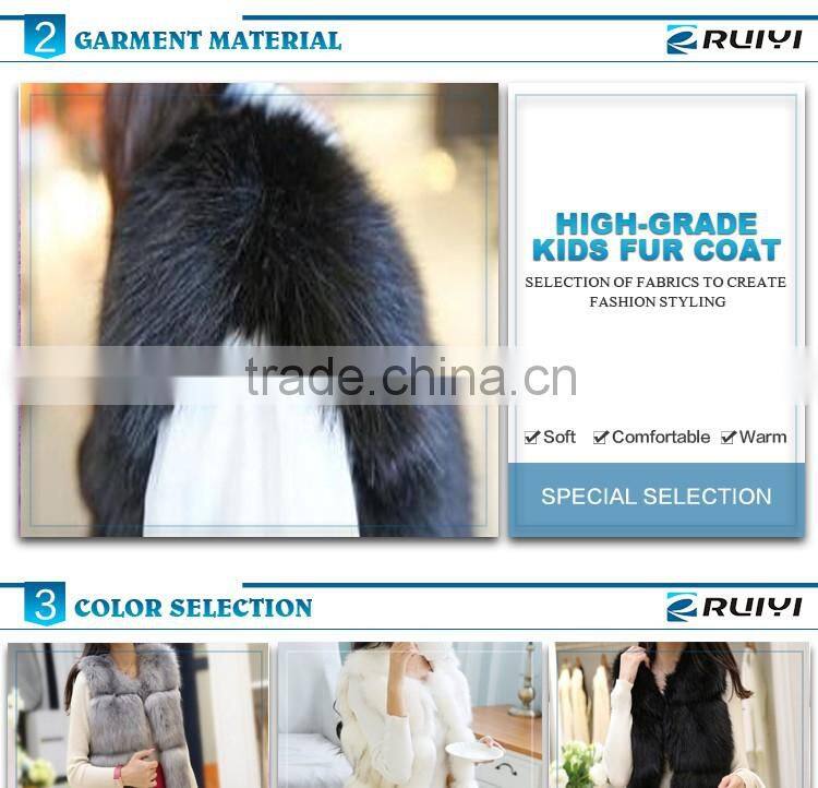 Ladies European fashion faux fur sleeveless waistcoat