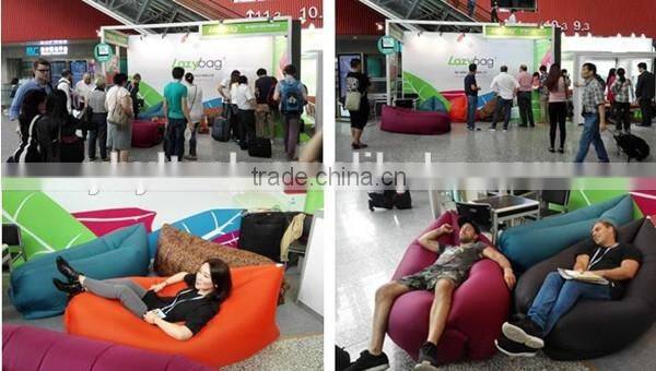 2017 promotional gift items fabric material and living room furniture inflatable lazybag banana sleeping bag