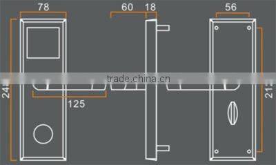 RFID Card Stainless Steel Panel Hotel Room Door Lock