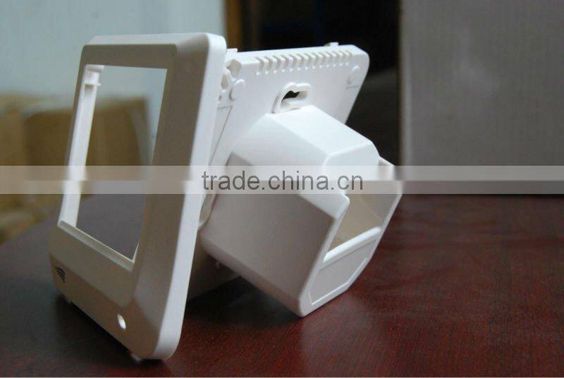 Touch screen Plastic enclosure with large LCD for thermostat