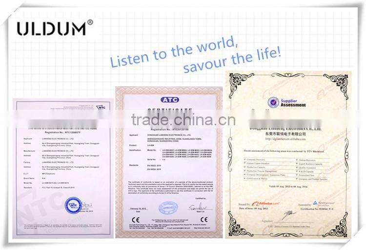 ULDUM clear sound stereo cute cheap handsfree mp3 player earphone