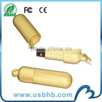 novelties goods from china round shape usb stick wooden for promotion