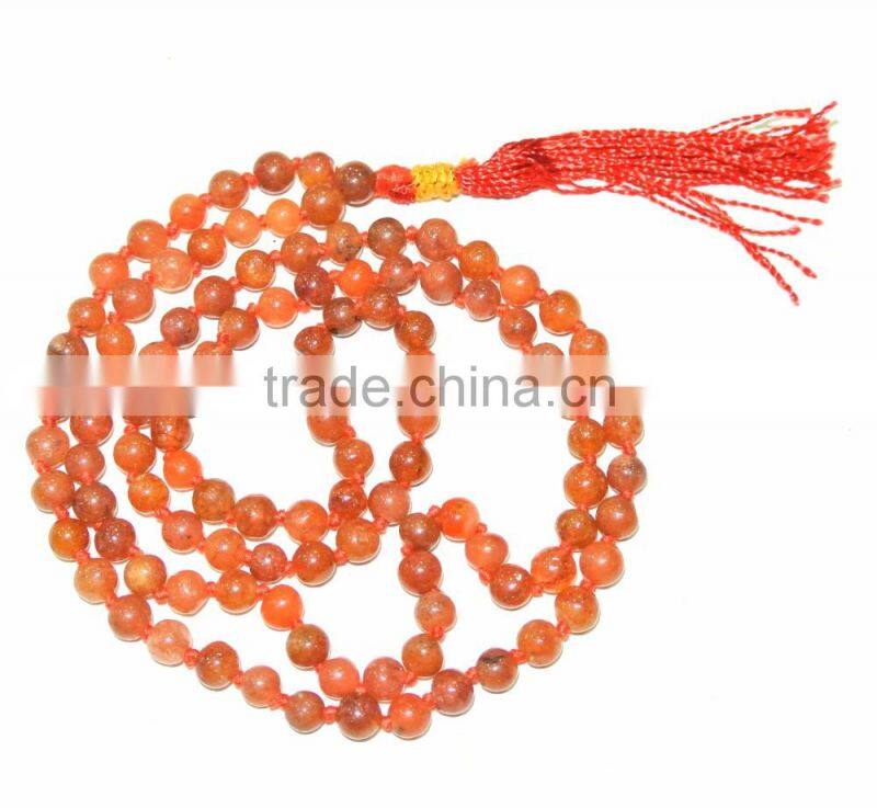 Rose Quartz Jap Mala : Wholesale Jap Mala : Handmade Agate 108 Beads Mala