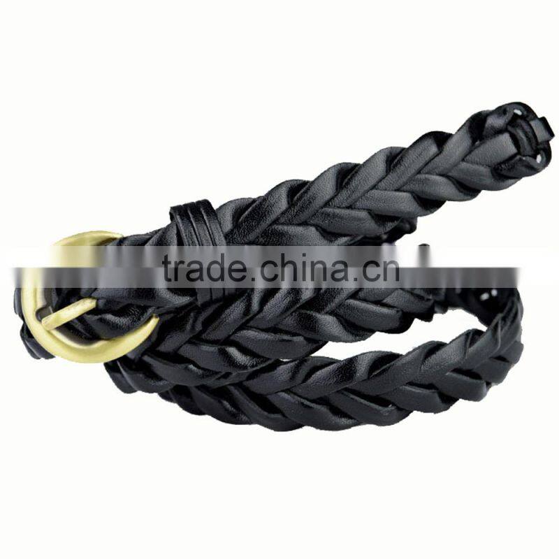 Drop Shipping 2cm Wide 100% Handmade Weave Belt For Girl