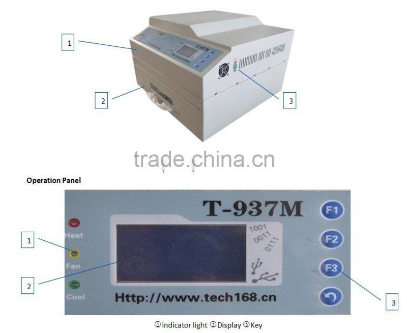 smt reflow oven for pcb line,Desktop reflow oven,Puhui T-937M