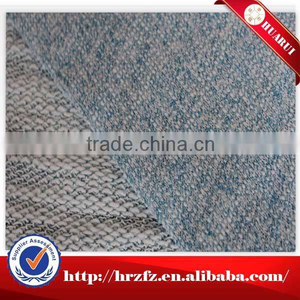 65.1%cotton,26.6%polyester,11.9%rayon light blue slub Terry Fabric