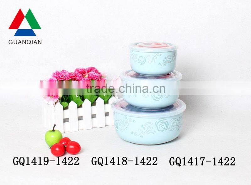 3 items soup bowl set with different color design