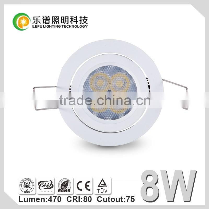 High quality aluminum led downlight dimmable 8w 15w semi downlight CRI 95