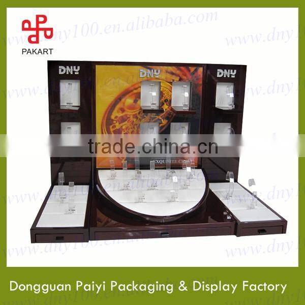 Fashionable counter top wooden watch display racks