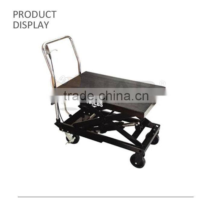 Easy operate hydraulic 600LBS lifing table trolley