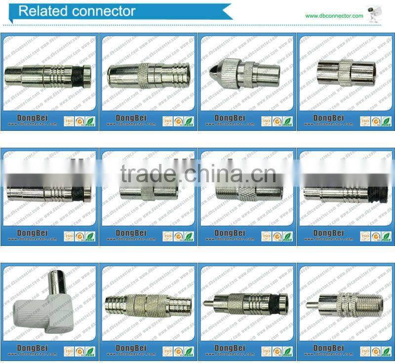 Popular pal male tv jack compression conector tv