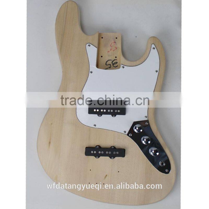 Hot sale unfinished 4 string electric bass kit guitar