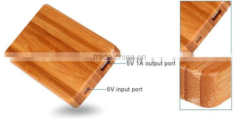 4000mah New design wood material shell mobile power