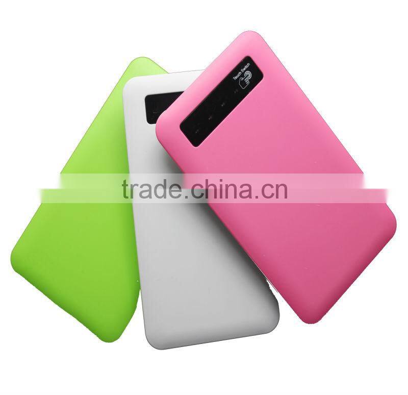 Factory price! Ultra thin 5000mAh Rechargeable external portable power bank battery charger for mobile phone