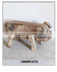 solid shabby chic round stump stools