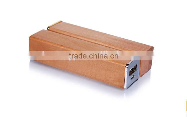 2015 Hot Sale Promotion Wood Power Bank With USB