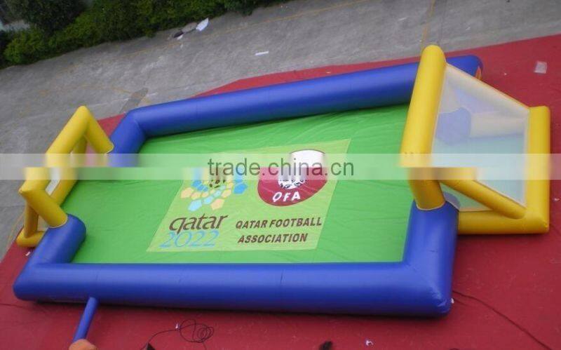 inflatable soap soccer field
