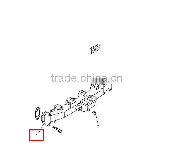 PC400-7 excavator exhaust manifold 6151-11-5110 /6151-11-5120 /6151-11-5130