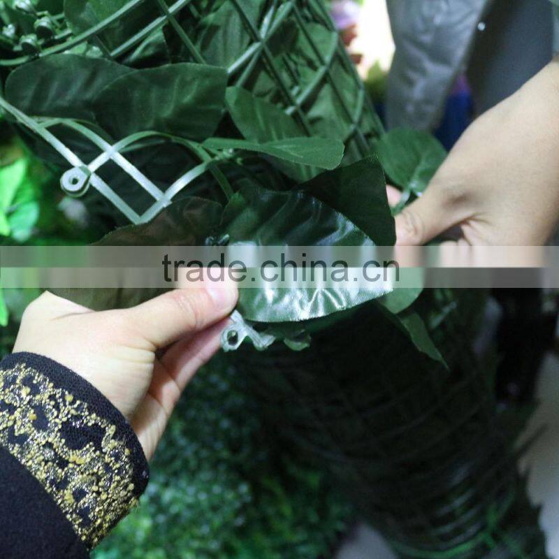 factory direct garden decoration plastic artificial leaf fence