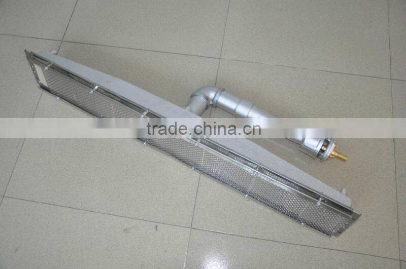 high heat power customized cast iron large long natural gas food Processing infrared burner