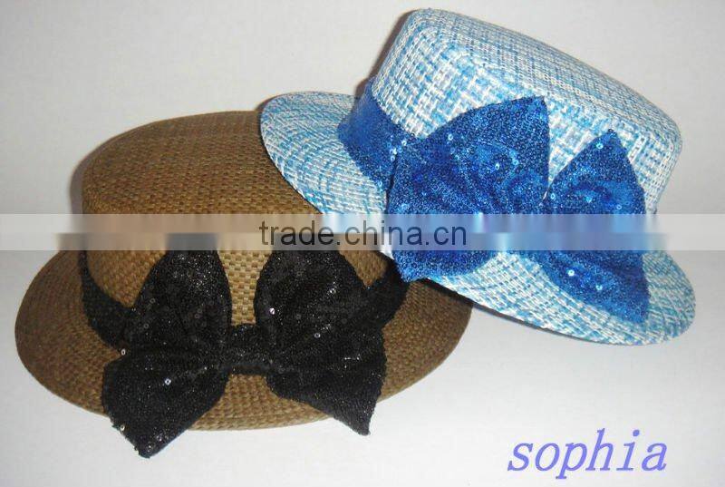2012fashion straw fedora hat.straw hat with band