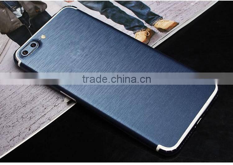 Hot selling for iphone 7 skin sticker brushed metal pvc wrap decal, full body design