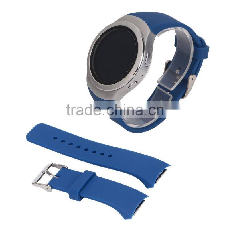 new for samsung gear s2 strap silicone rubber watch band with buckle, China supplier