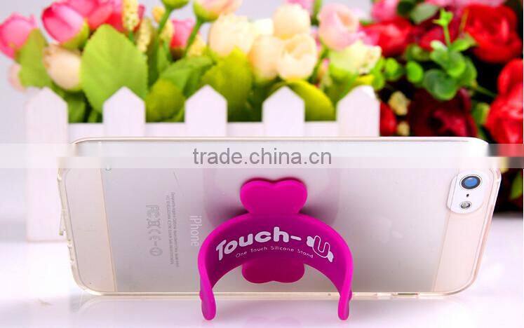 newest factory touch-c sticker silicone mobile phone stand