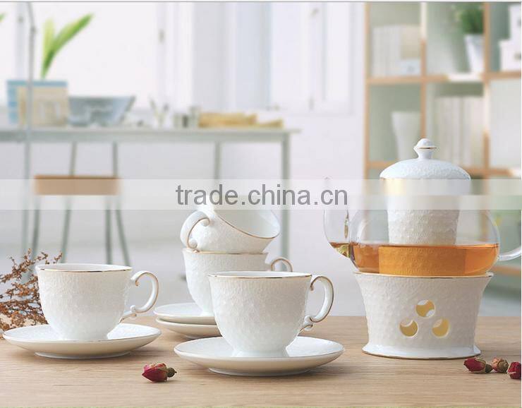 Good Quality Creative Customized Pure Color Bone China Ceramics Tea Set