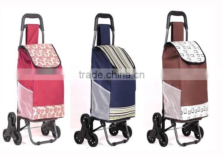 six wheels foldable shopping trolley bag