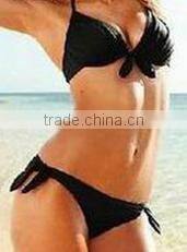 Sexy pure color triangle fission bikini