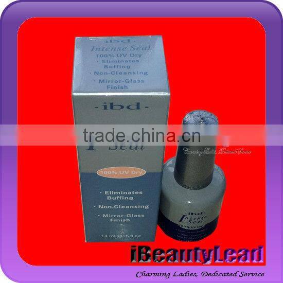 Hot sale IBD intense seal top coat professional nail art top coat for uv gel nails