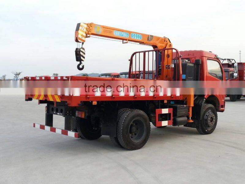 hand operated lifting equipment on truck, Model No.: SQ3.2S3, 3.2ton truck crane with telescopic booms.