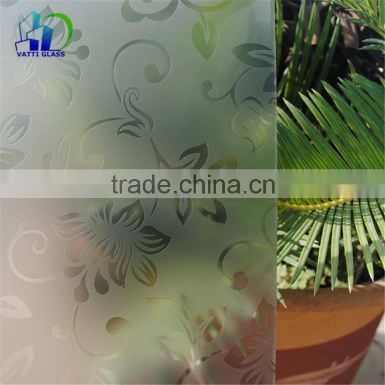 10mm 12mm acid etching office partition glass wall acid etched glass partition wall