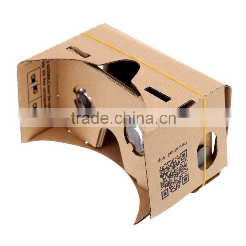 Virtual Reality VR Google Glasses Google Cardboard 3D Glasses for Mobile Phone 5.0 Screen + Adjustable Head Mout Strap Belt