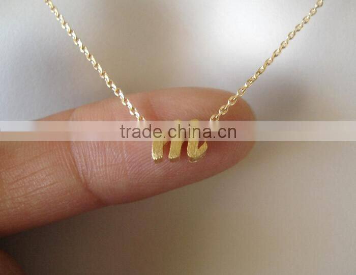 Gold initial charm on gold filled chain necklace simple jewelry everyday bridal jewelry bridesmaid gift best friend gift