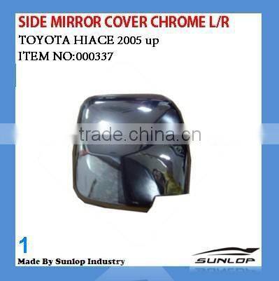 toyota hiace body parts #000337 chrome side mirror cover for hiace 2005