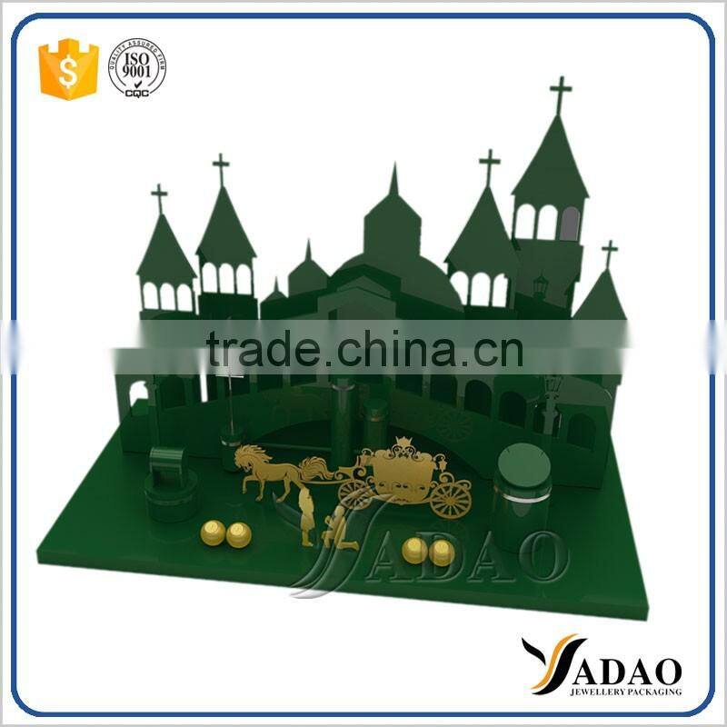 Wholesale manufacturer of unique acrylic engraving jewellery show props custom acrylic display rack for jewellery